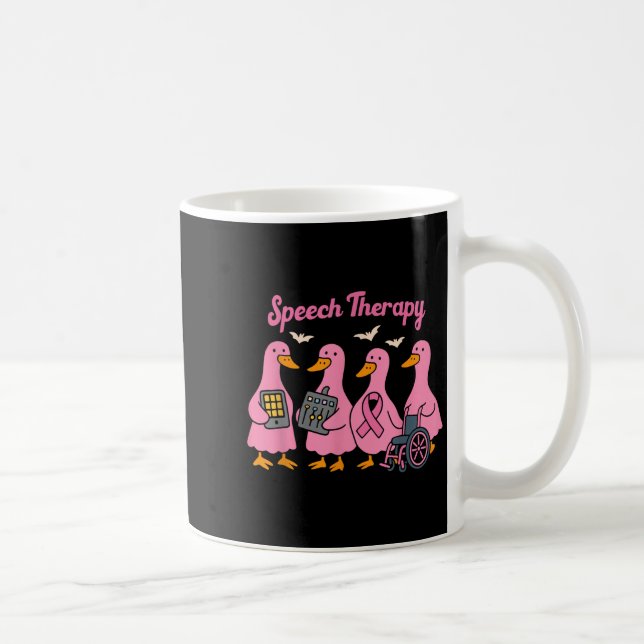 Caneca De Café Terapeuta da Fala Nk Goose Ribbon (Direita)