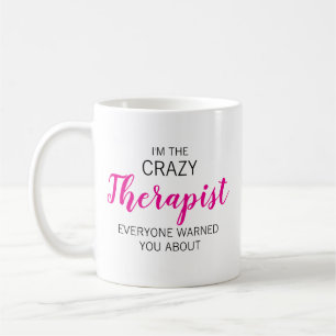 Caneca De Café Terapeuta Louco Nome Personalizado