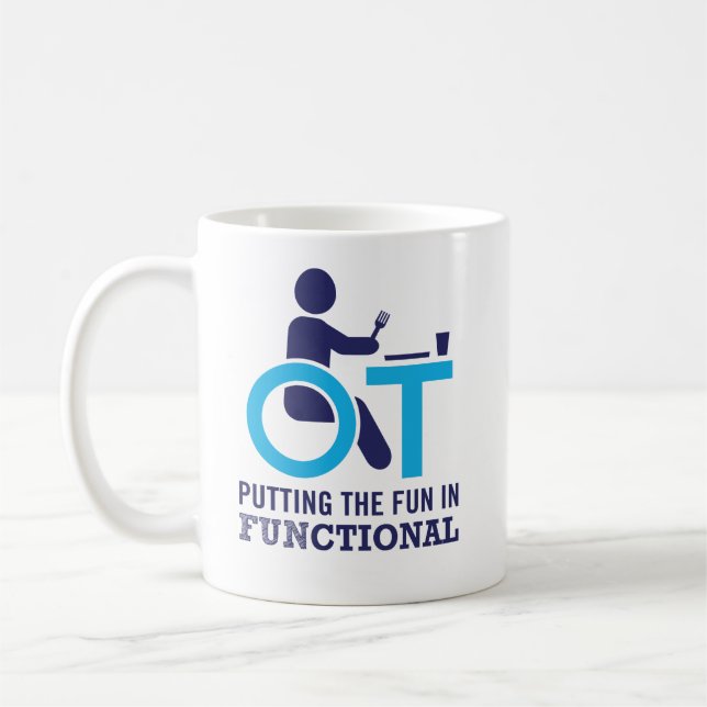 Caneca De Café Terapeuta ocupacional engraçado OT (Esquerda)