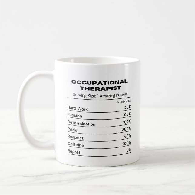 Caneca De Café Terapeuta Ocupacional Médico Engraçado (Esquerda)