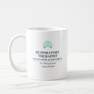 Caneca De Café Terapeuta Respiratório Nome Personalizado Desde An