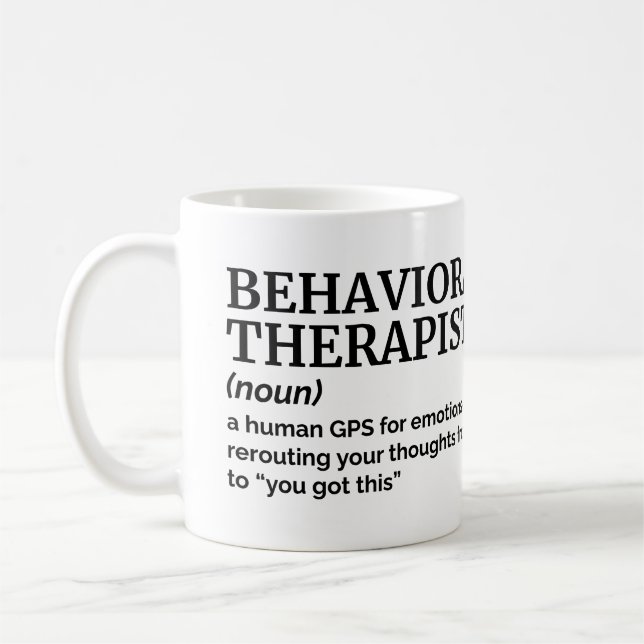 Caneca De Café Terapêutica Comportamental Humor Coffee Mug (Esquerda)