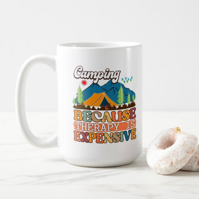 Caneca De Café Terapêutica de acampamento (Com Donut)