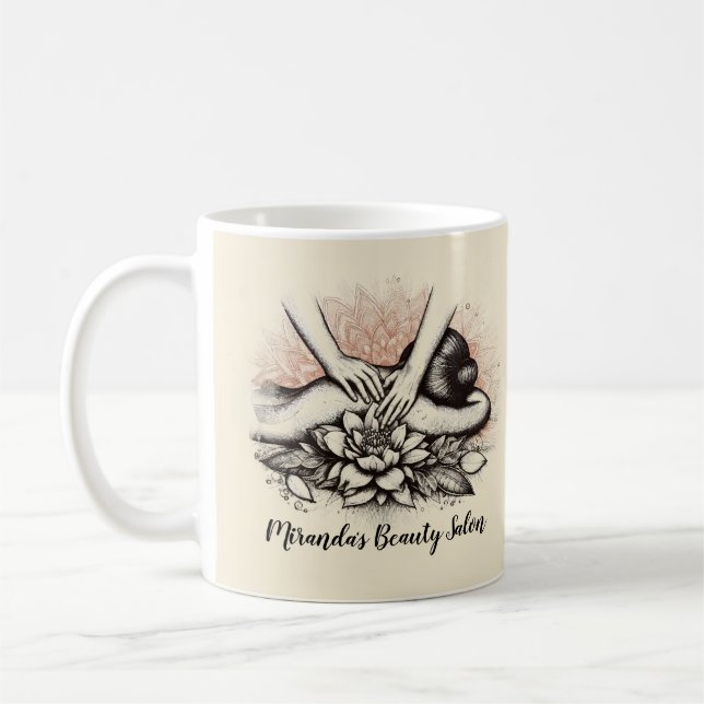 Caneca De Café Terapêutica de Massagem Terapia Mãos Energia Spa B (Esquerda)