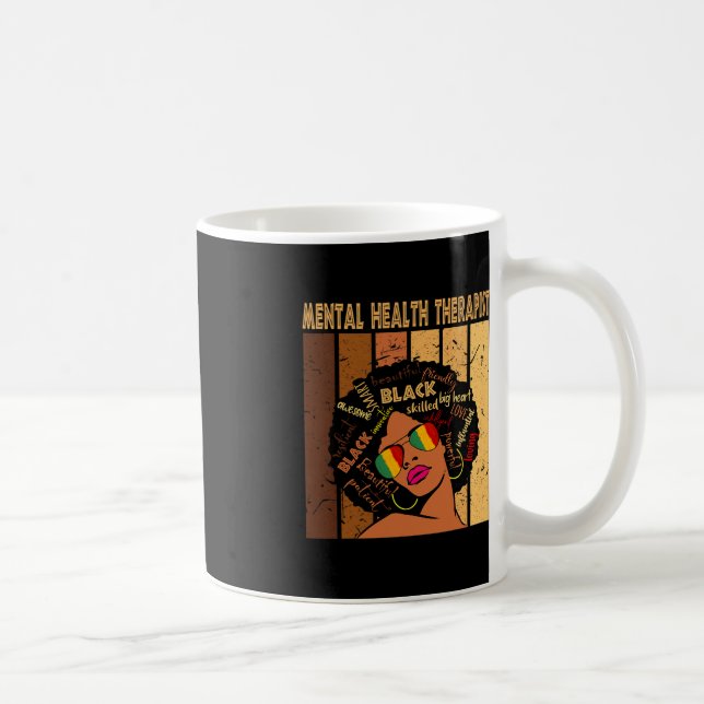 Caneca De Café Terapêutica Mental Afro-Mulheres História Negra (Direita)
