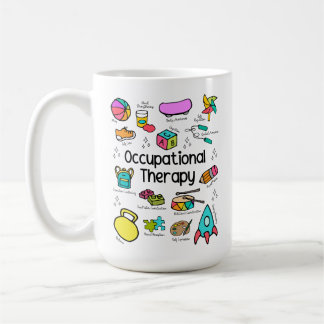 Caneca De Café Terapêutica Ocupacional Colorida