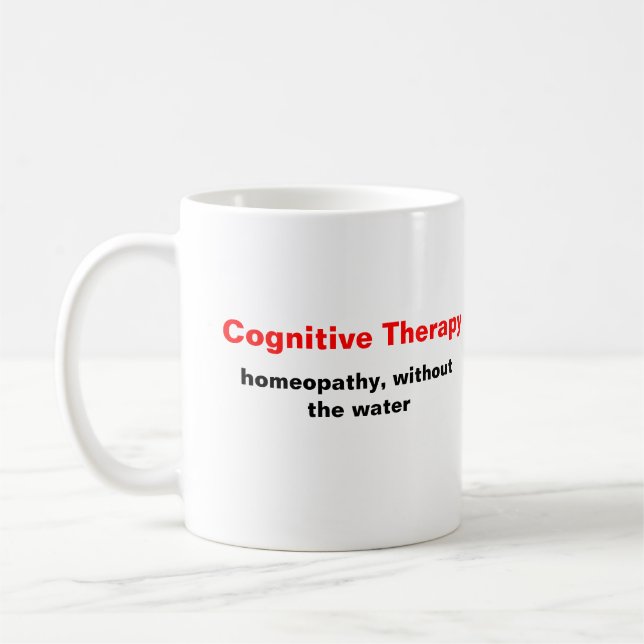 Caneca De Café Terapia cognitiva, homeopatia, sem a água (Esquerda)