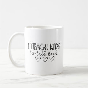 Caneca De Café Terapia da Fala Eu Ensino a Falar de Volta Linguag