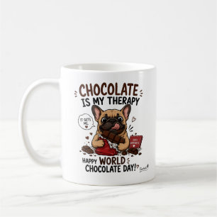 Caneca De Café Terapia de Chocolate French Bulldog