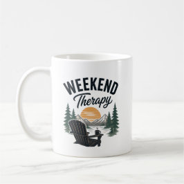 Caneca De Café Terapia de Fim de Semana Pôr do Sol da Montanha Na