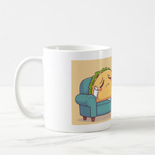Caneca De Café Terapia do Taco Terapêutica - Arte Comida Engraçad