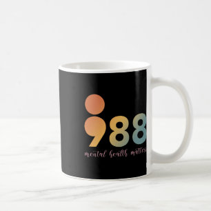 Caneca De Café Terapia Mental 988 Conselheiro de Semicolon Posi