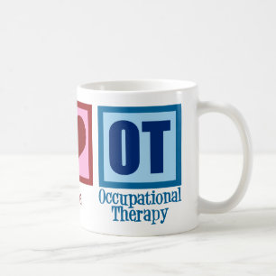Caneca De Café Terapia ocupacional do amor da paz