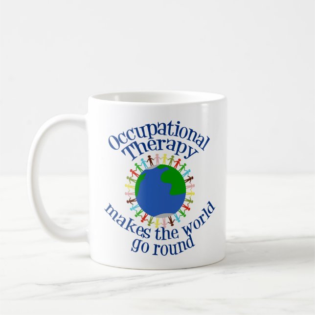 Caneca De Café Terapia ocupacional faz o mundo girar (Esquerda)