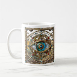 Caneca De Café Terceiro Olho Vidro Ornamentado