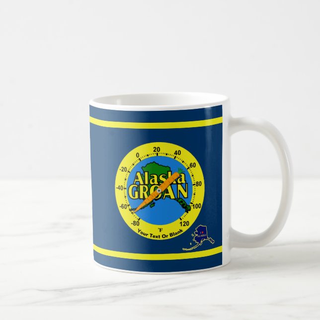 Caneca De Café Termômetro de Groan do Alaska (Direita)