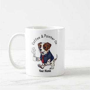 Caneca De Café Terno de Café do Cão Ponteiro Engraçado