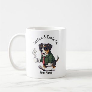 Caneca De Café Terno de Negócios da Montanha Entlebucher Engraçad
