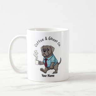 Caneca De Café Terno de Negócios de Cachorro Weimaraner Engraçado