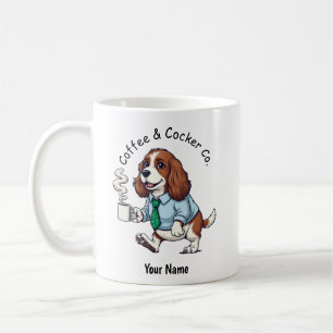 Caneca De Café Terno de Negócios Engraçado do Cocker Spaniel Ingl