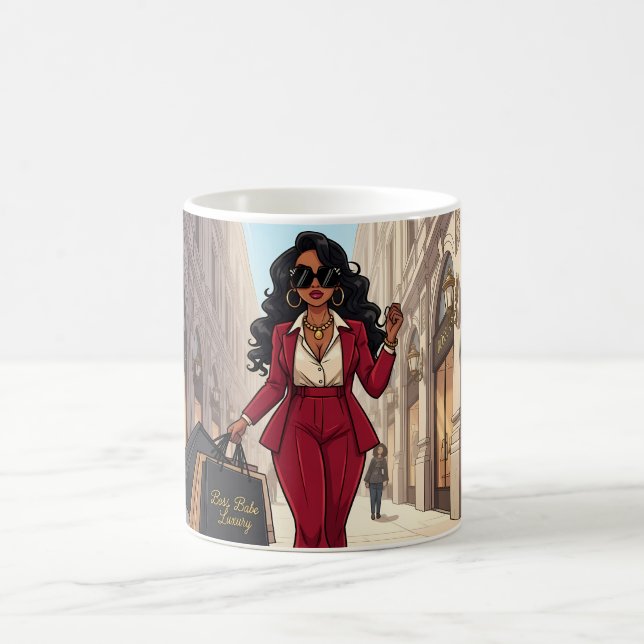 Caneca De Café Terno Vermelho Poderoso para Babe Chefe Inteligent (Centro)