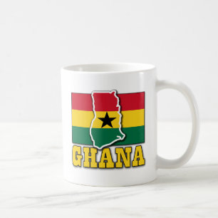 Caneca De Café Terra da bandeira de Ghana