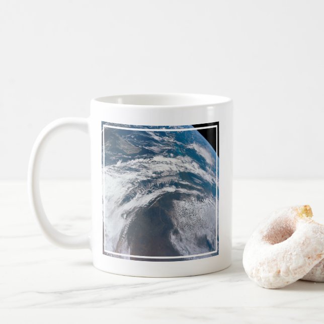Caneca De Café Terra Da Nave Espacial Apollo 12. (Com Donut)