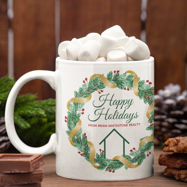 Caneca De Café Terra de Natal Personalizada da Real Estate (Criador carregado)
