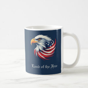 Caneca De Café Terra dos Livres, Bandeira Americana Patriótica