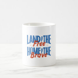 Caneca De Café Terra dos livres, Lar dos bravos
