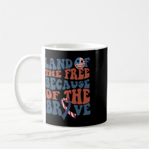 Caneca De Café Terra dos Livres por Causa dos Bravos 4 de Julho I