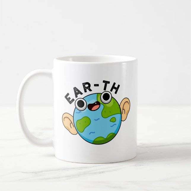 Caneca De Café Terra Engraçada e Engraçado (Esquerda)