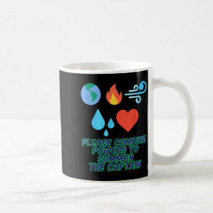 Caneca De Café Terra Fogo Vento Água Coração Planeta Divertido Ca