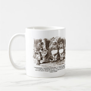 Caneca De Café Terra Maravilha Alice Tweedledum Tweedledee Logic