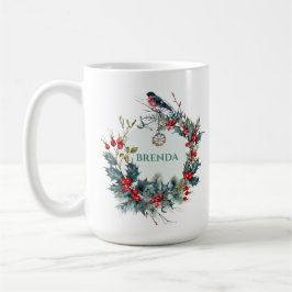 Caneca De Café Terra Natal e Robin Vermelho com Monograma