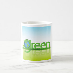 Caneca De Café Terra Verde Globo Ecológico Natureza