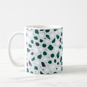 Caneca De Café Terraço Orgânico Moderno   Mosaico de Pedra Abstra