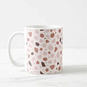Caneca De Café Terraço Orgânico Moderno Mosaico de Pedra Abstra