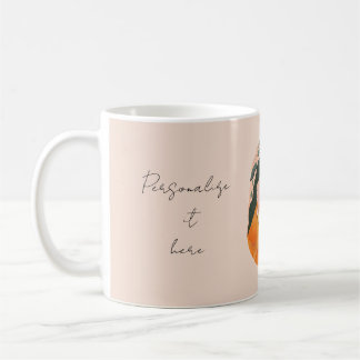 Caneca De Café Terracotta Boho Botanical Mom and Baby