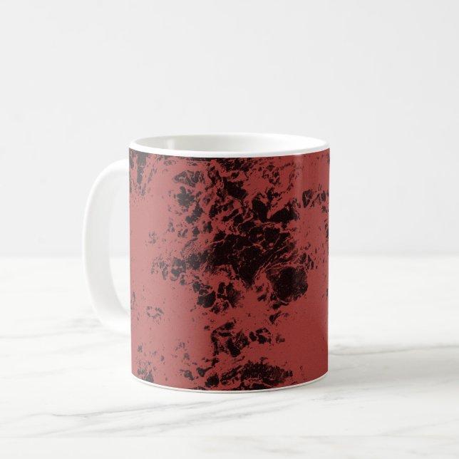 Caneca De Café Terracotta red marble texture   (Frente Esquerda)