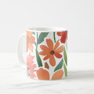 Caneca De Café Terracotta Wildflower Rustic Boho Drinkware