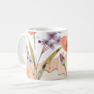 Caneca De Café Terracotta Wildflower Rustic Boho Drinkware