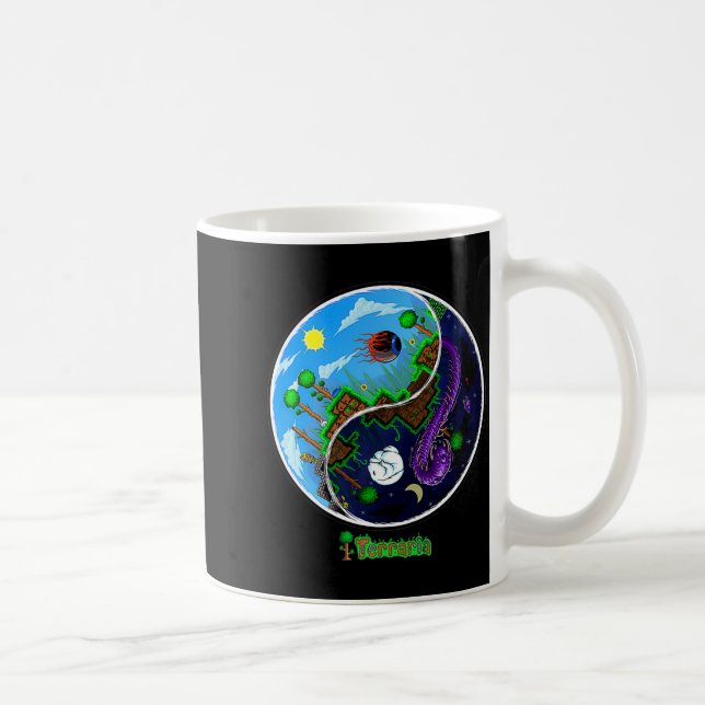 Caneca De Café Terraria Night And Day T Shirt  (Direita)