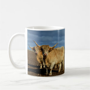 Caneca De Café Terras Altas do ouro: A Graça das Vacas Coloridas
