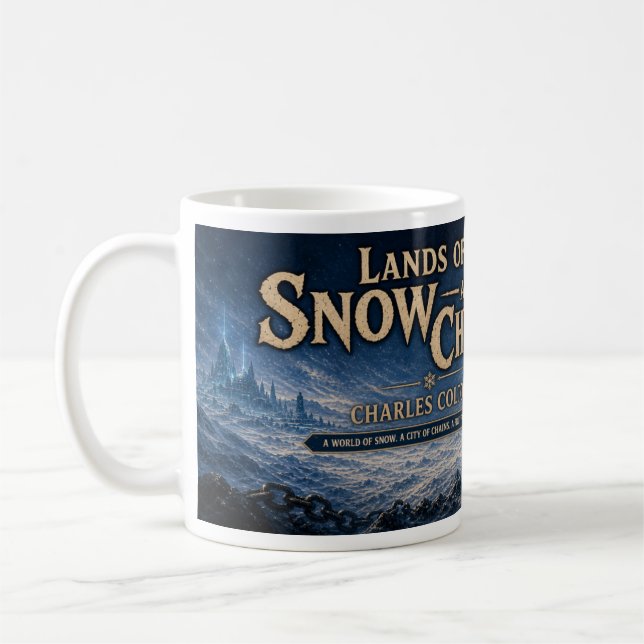 Caneca De Café Terras de Neve e Correntes (Esquerda)
