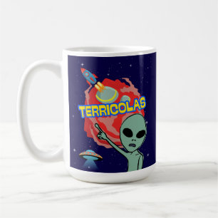 Caneca De Café terrícolas - susto alienígena dos humanos