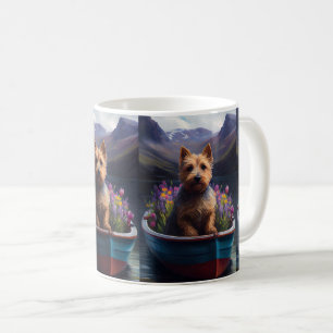 Caneca De Café Terrier Australiano no Remo: Uma Aventura Cênica