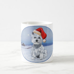 Caneca De Café Terrier Branco do West Highland Natal