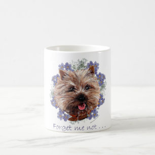Caneca De Café Terrier Cairn Marrom Não-me-esqueças