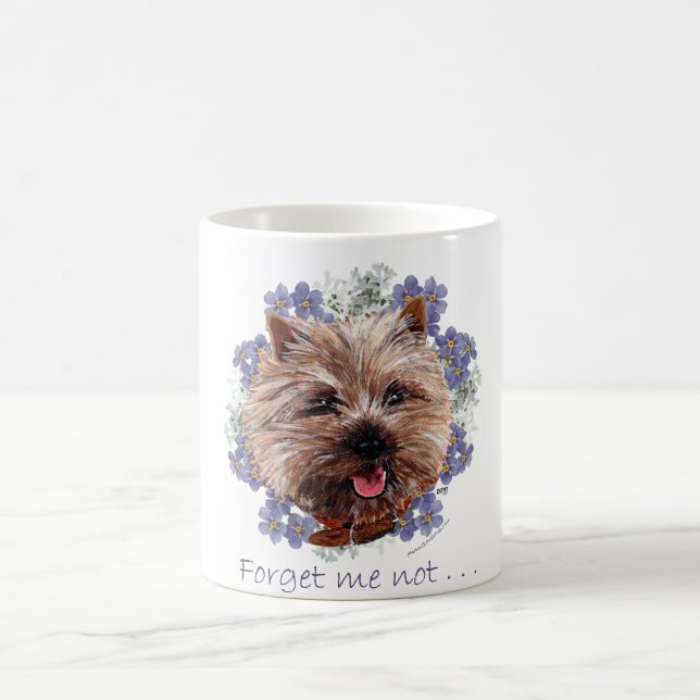 Caneca De Café Terrier Cairn Marrom Não-me-esqueças (Centro)